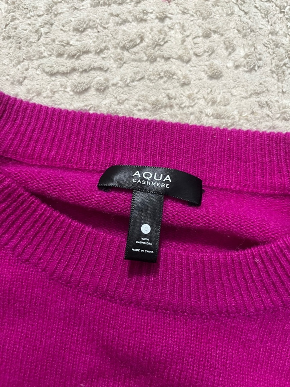 Aqua Cashmere Balloon Sleeve Sweater - Picture 4 of 7